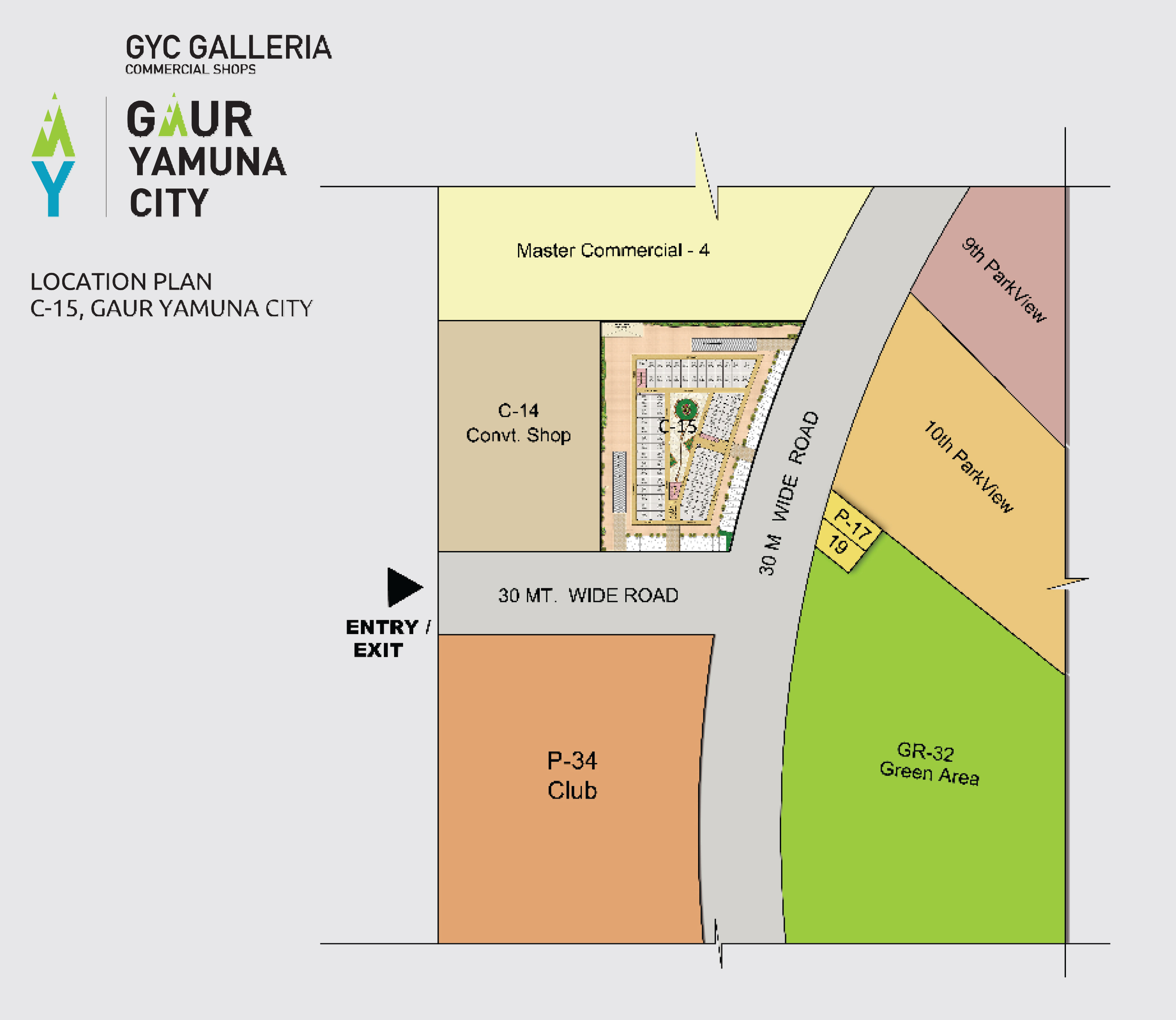 Gaur Yamuna City Galleria Location
